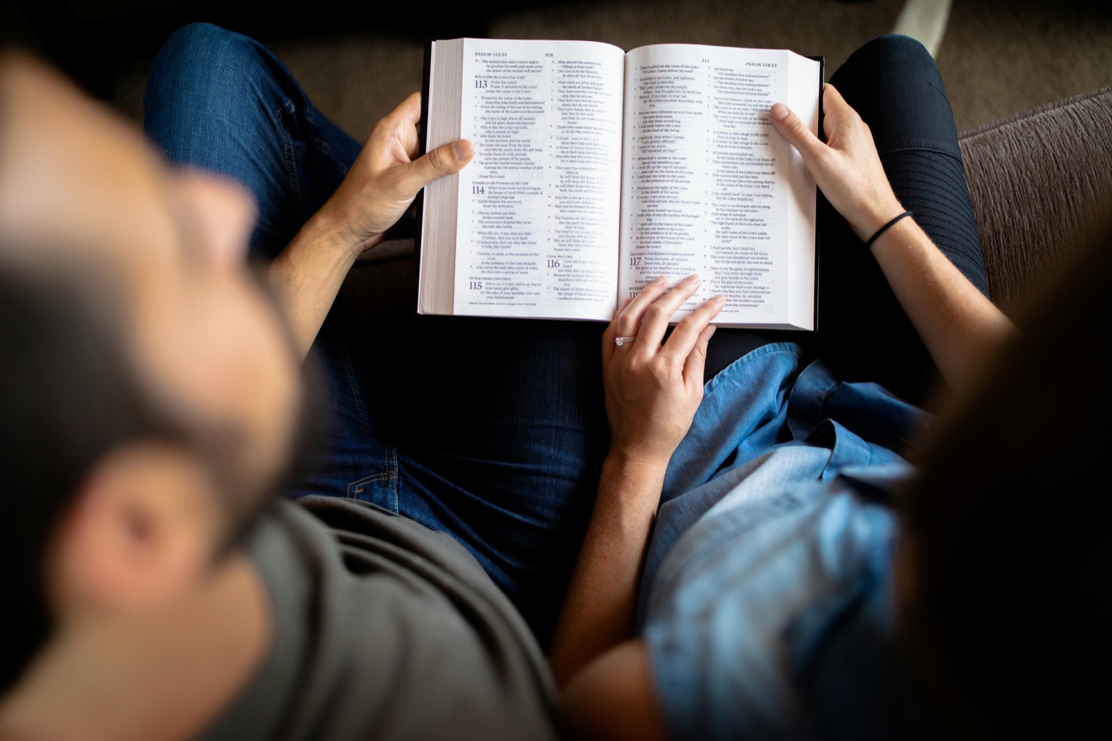 A couple reading through the Psalms together